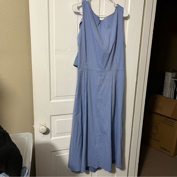 Madri Collection Crossover Dress Sky Blue Stripe XXL L2 - Picture 8 of 10